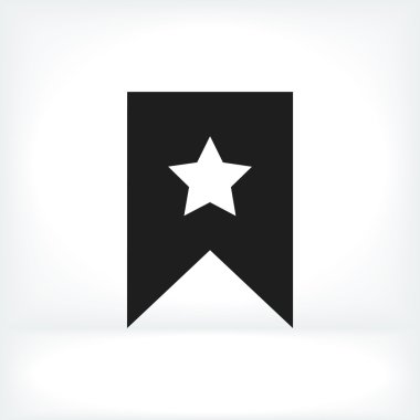 yer işareti kurdele ile yıldız simgesi