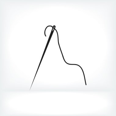 İş parçacığı ve iğne simgesi