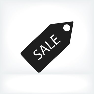 Satılık etiketi düz simgesi