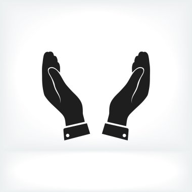 boş eller düz simgesi