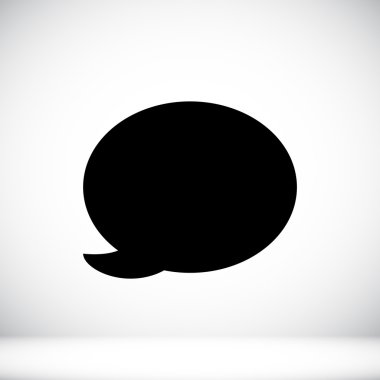 Konuşma balonu düz simgesinin