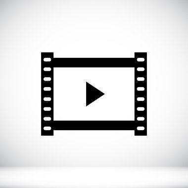 Media player düz simgesi