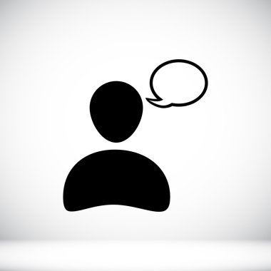 Sohbet, diyalog düz simgesi