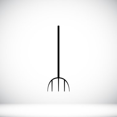 Bahçe çatal düz simgesi