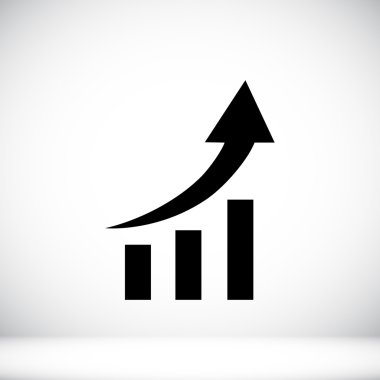 iş grafik düz simgesi