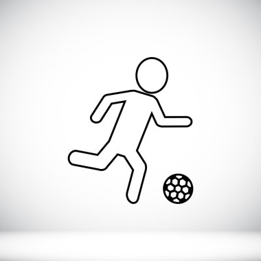  Futbol oyuncu düz simgesi