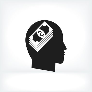 Para simgesi hakkında düşünme kafa