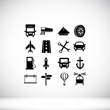 taşıma düz simgeler kümesi