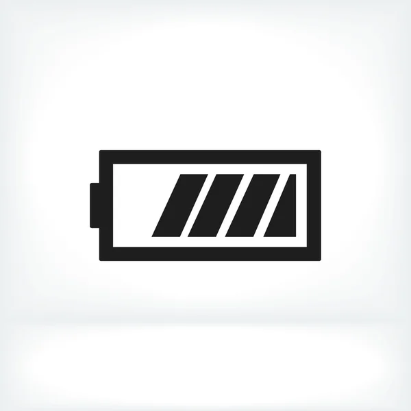 Bateria de carregamento ícone plana — Vetor de Stock
