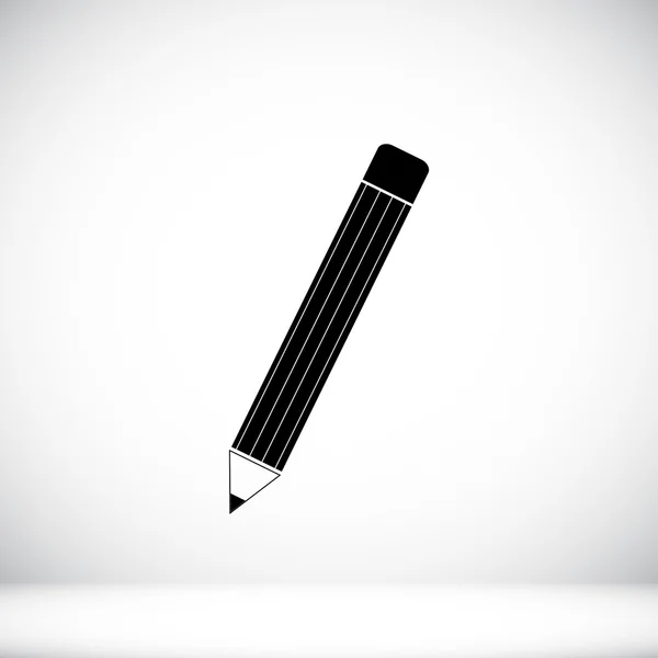 Crayon icône plate — Image vectorielle