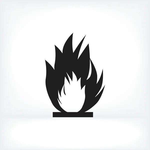 화재, 불꽃 아이콘 — 스톡 벡터