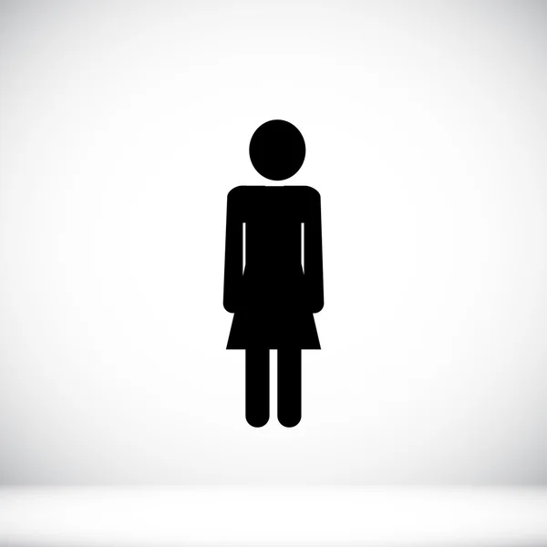 Ícone de silhueta mulher abstrata — Vetor de Stock