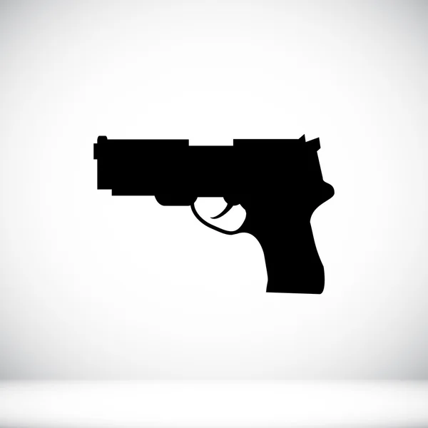 Arme, icône pistolet — Image vectorielle