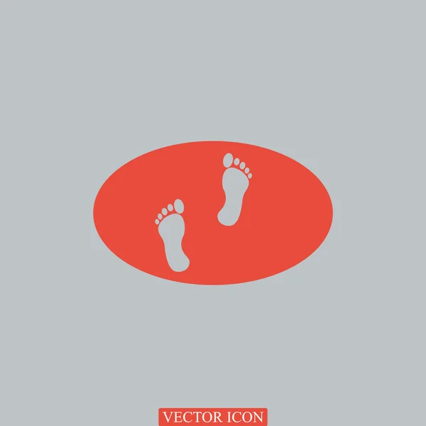 Human footprints icon — Stock Vector