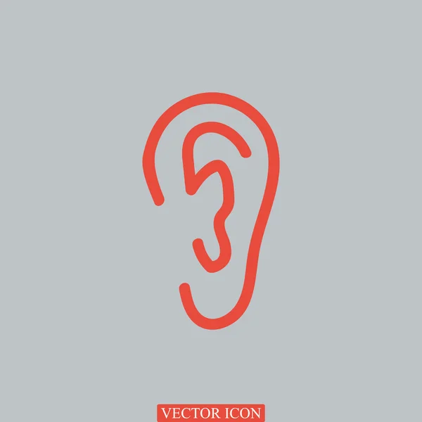 Human ear icon — Stock Vector