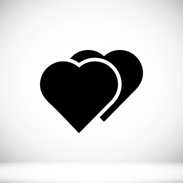 Hearts couple icon — Stock Vector