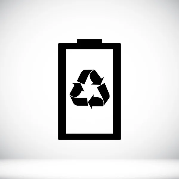 Green energy battery icon — Stock Vector