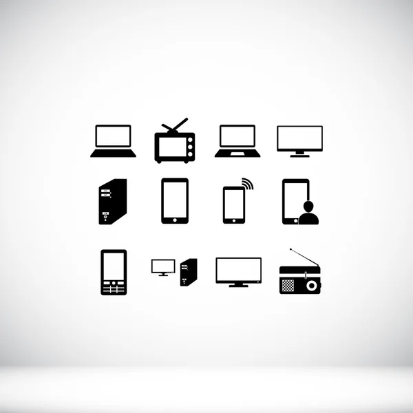 Communication device icons — Stock Vector