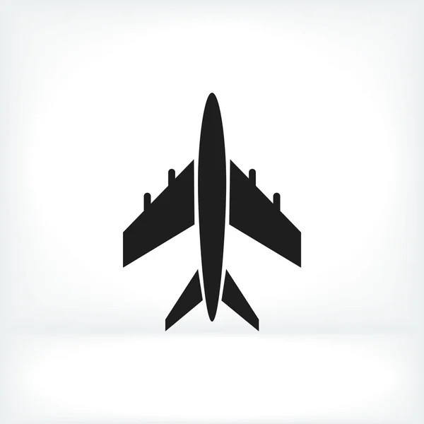 . avião plana ícone — Vetor de Stock