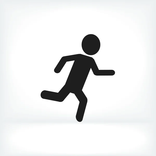 Courir homme icône plate — Image vectorielle
