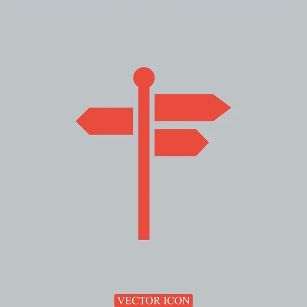 Navigationsschild flaches Symbol — Stockvektor