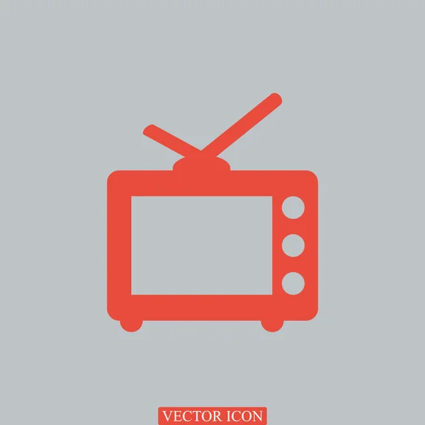 Icono de televisión en casa — Vector de stock