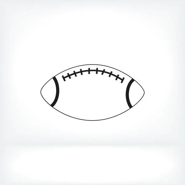 Icône plate boule de rugby — Image vectorielle