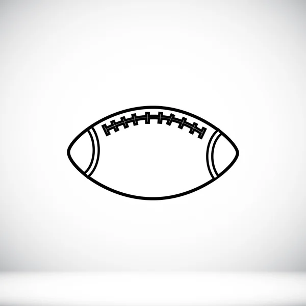 Icono de pelota de rugby — Vector de stock