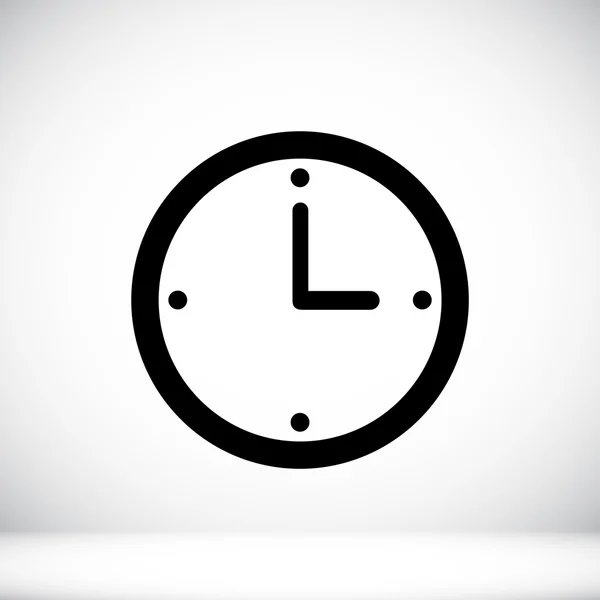 Reloj, tiempo icono plano — Archivo Imágenes Vectoriales