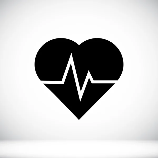 Heartbeat medicinsk ikonen — Stock vektor