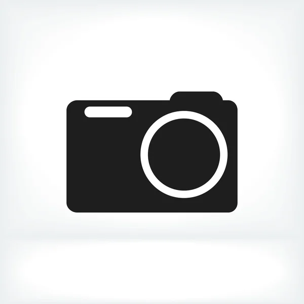 Photo camera flat icon — Stock Vector