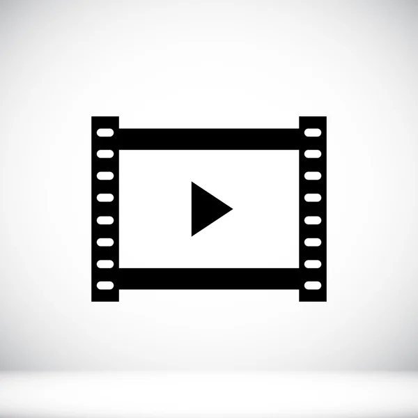 Platte pictogram van media player — Stockvector