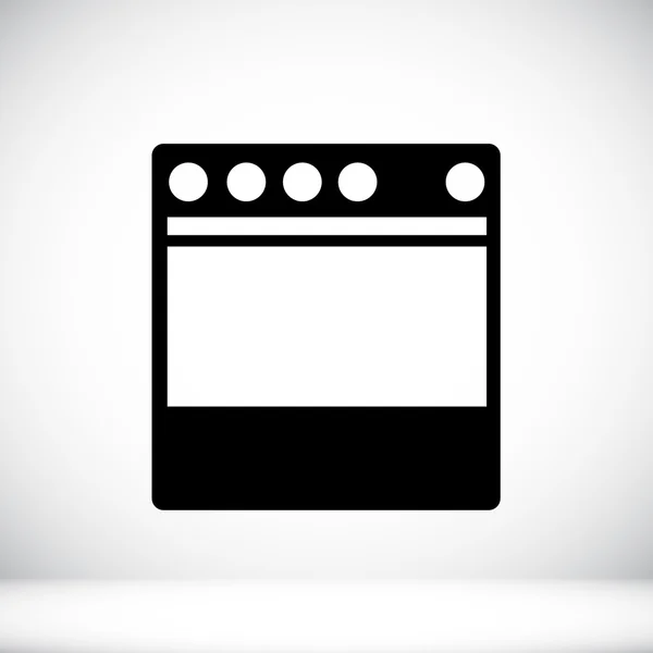 Kitchen stove flat icon — Stock Vector