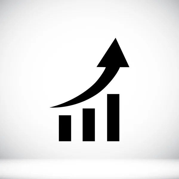 Negocio gráfico plano icono — Vector de stock
