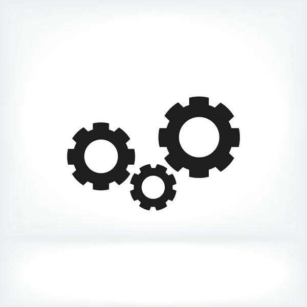 Engrenage roues dentées icône — Image vectorielle