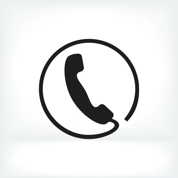 Ícone de telefone chamada plana — Vetor de Stock