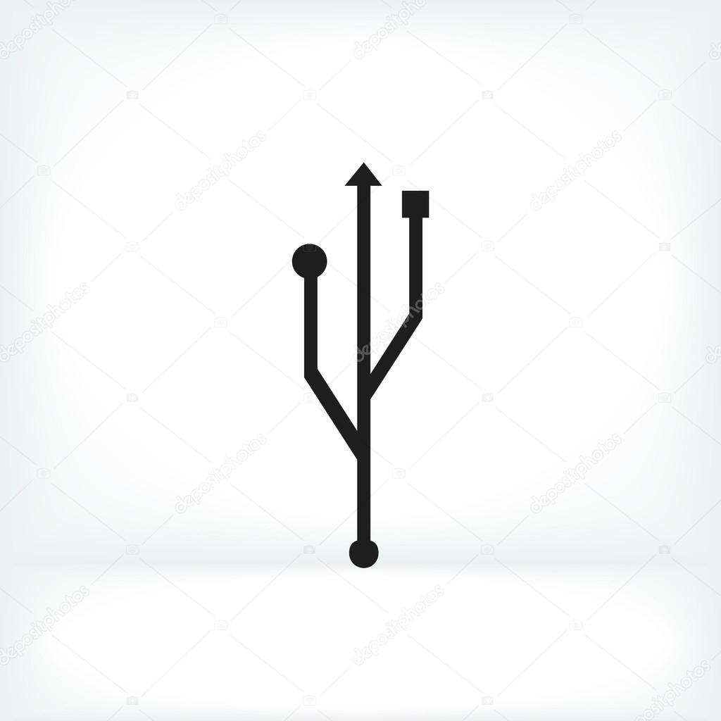 USB connection flat icon
