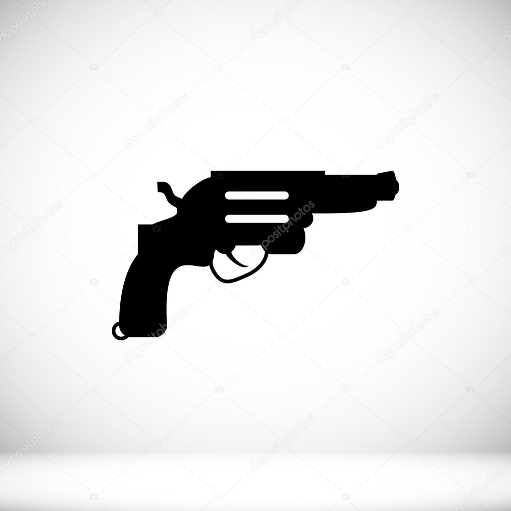 Revolver gun icon