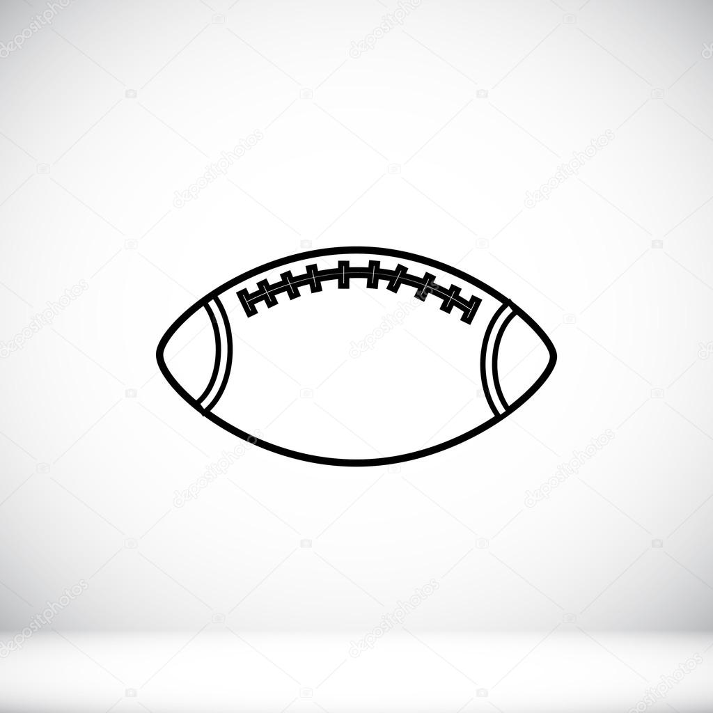 Rugby Ball flat icon. vector illustration