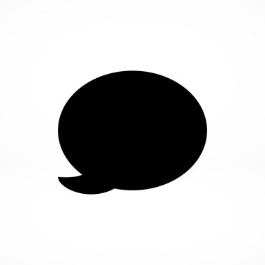 Konuşma balonu düz simgesinin