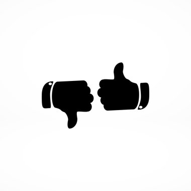 başparmak yukarı ve aşağı simgesi