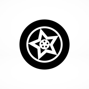 Araba tekerlek düz simgesi