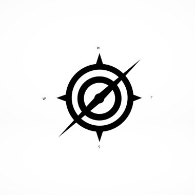 Gezinti pusula düz simgesi