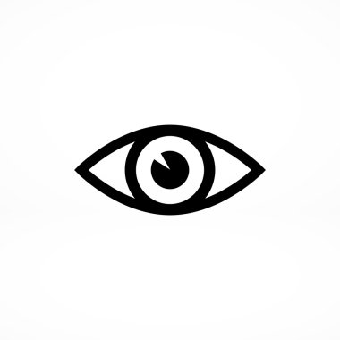 göz, görme düz simgesi