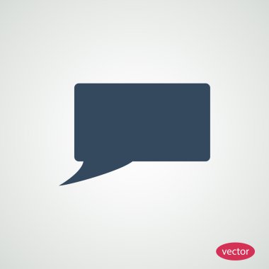 Konuşma balonu düz simgesinin