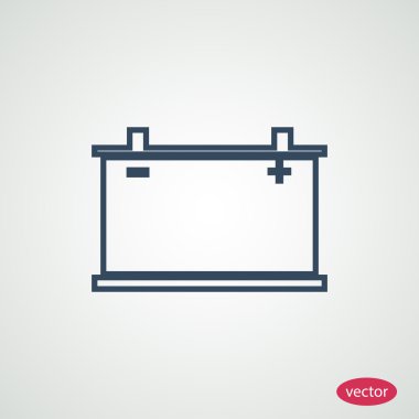 Araba pil düz simgesi