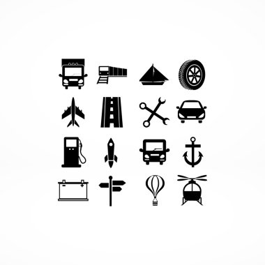 taşıma düz simgeler kümesi