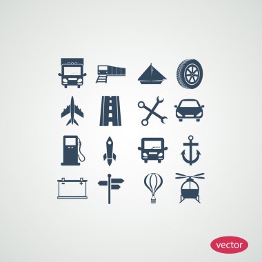 taşıma düz simgeler kümesi