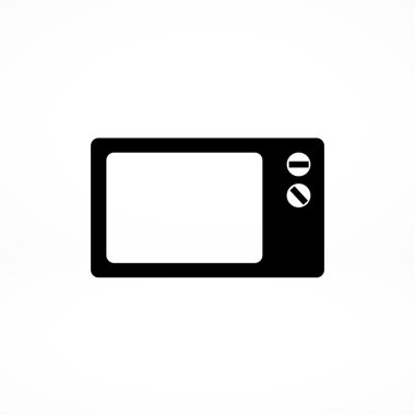 Mikrodalga fırın düz simgesi