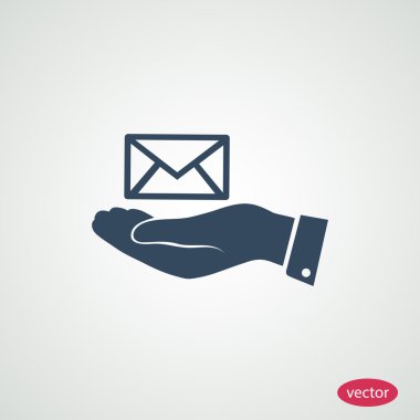 Zarf mektup el simgesi